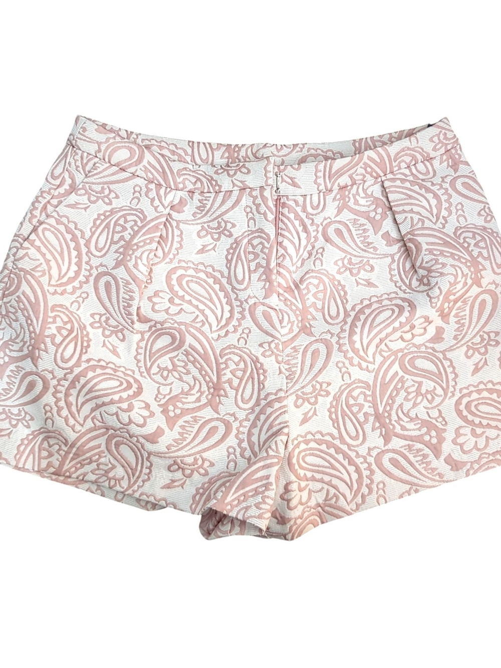 NWT Victoria Beckham Pink Paisley Jacquard Shorts XL Rare Limited Edition Boho